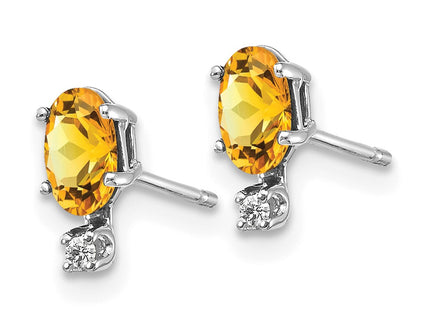 14k White Gold Earrings Style XBE190W - Classique Jewelry Inc.