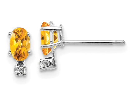 14k White Gold Earrings Style XBE190W - Classique Jewelry Inc.