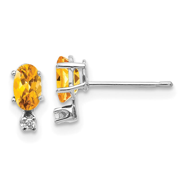 14k White Gold Earrings Style XBE190W - Classique Jewelry Inc.