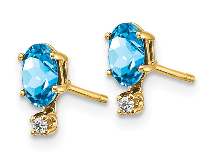 14k Yellow Gold Earrings Style XBE191 - Classique Jewelry Inc.