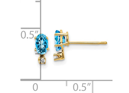 14k Yellow Gold Earrings Style XBE191 - Classique Jewelry Inc.