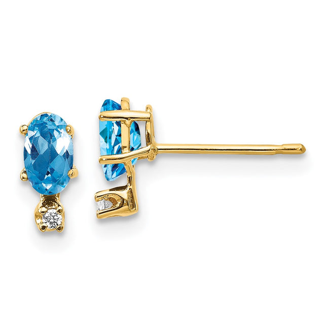 14k Yellow Gold Earrings Style XBE191 - Classique Jewelry Inc.