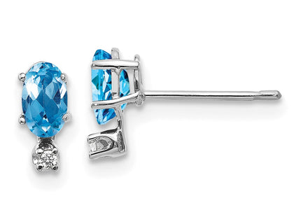 14k White Gold Earrings Style XBE191W - Classique Jewelry Inc.