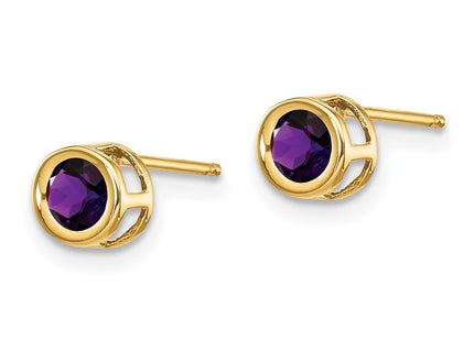 14k Yellow Gold Earrings Style XBE2 - Classique Jewelry Inc.