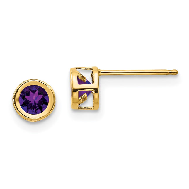 14k Yellow Gold Earrings Style XBE2 - Classique Jewelry Inc.