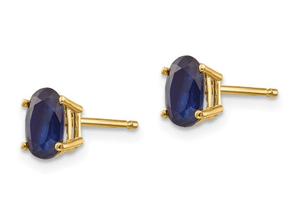14K gold sapphire earrings, alternate view