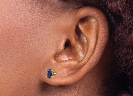 14K gold sapphire earrings, another view
