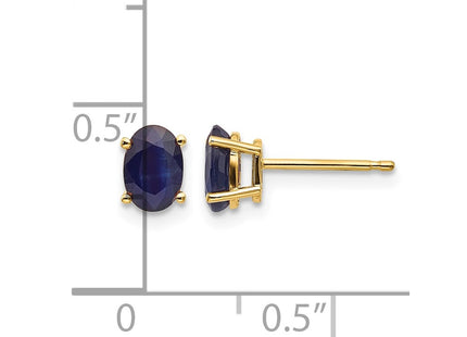 14K gold sapphire earrings, further view