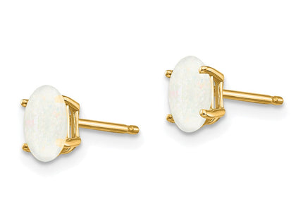14k Opal Earrings - October (Style XBE22)