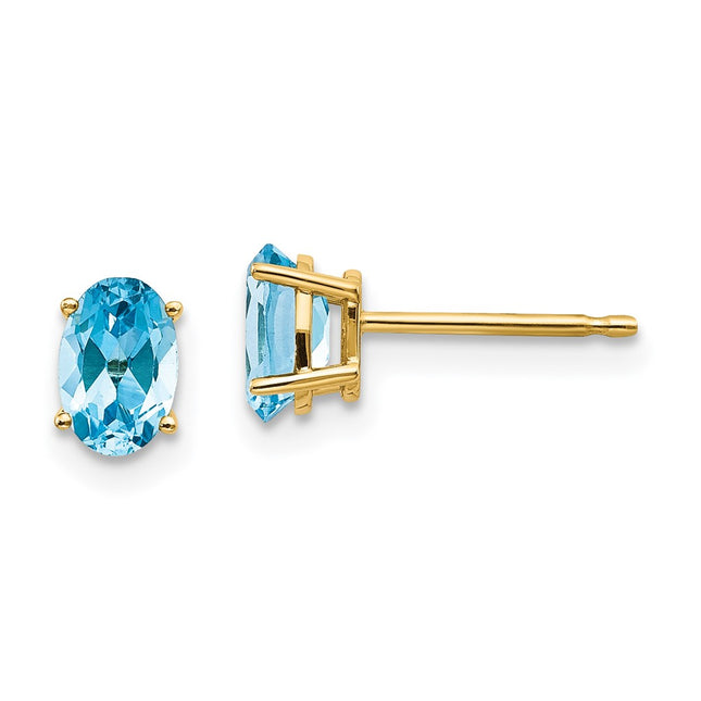 14k Yellow Gold Earrings Style XBE24 - Classique Jewelry Inc.