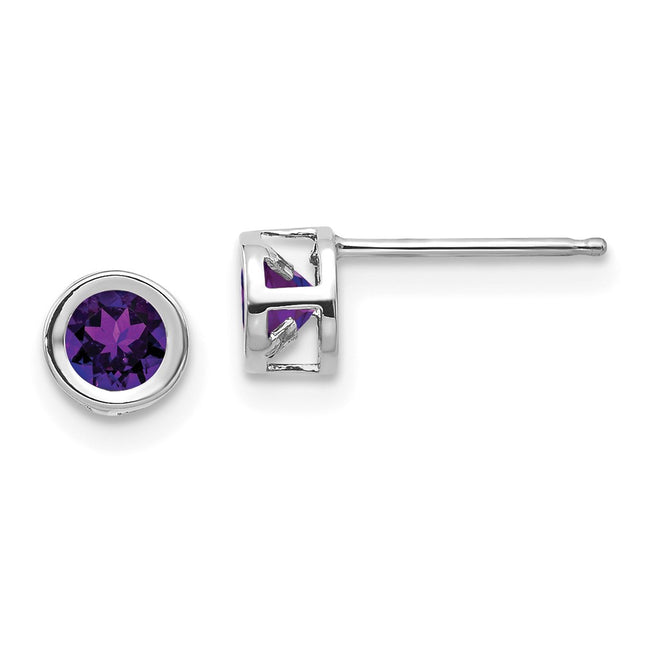 14k White Gold Earrings Style XBE242 - Classique Jewelry Inc.