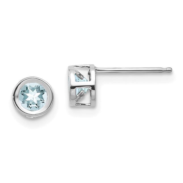 14k White Gold Earrings Style XBE243 - Classique Jewelry Inc.