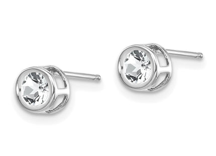 14k White Gold Earrings Style XBE244 - Classique Jewelry Inc.