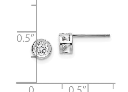 14k White Gold Earrings Style XBE244 - Classique Jewelry Inc.