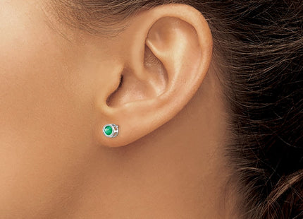 14k White Gold Earrings Style XBE245 - Classique Jewelry Inc.