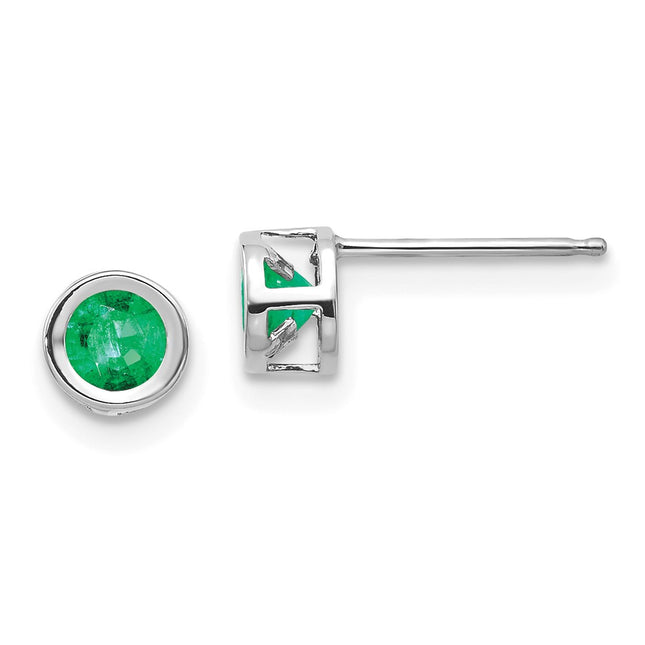 14k White Gold Earrings Style XBE245 - Classique Jewelry Inc.