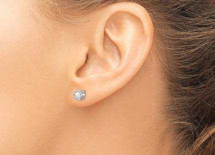 14k White Gold Earrings Style XBE246 - Classique Jewelry Inc.