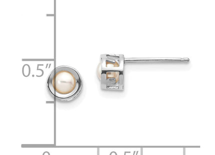 14k White Gold Earrings Style XBE246 - Classique Jewelry Inc.