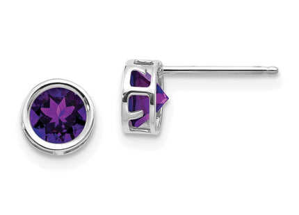 14k White Gold Earrings Style XBE254 - Classique Jewelry Inc.