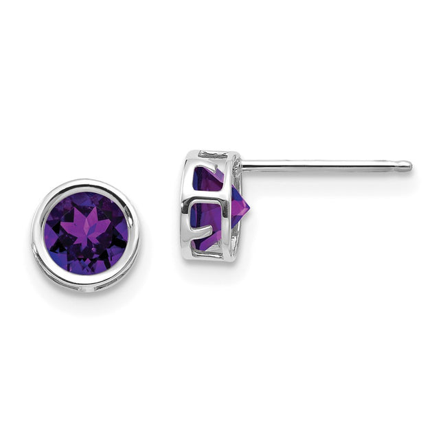 14k White Gold Earrings Style XBE254 - Classique Jewelry Inc.