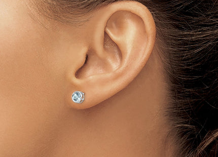 14k White Gold Earrings Style XBE255 - Classique Jewelry Inc.