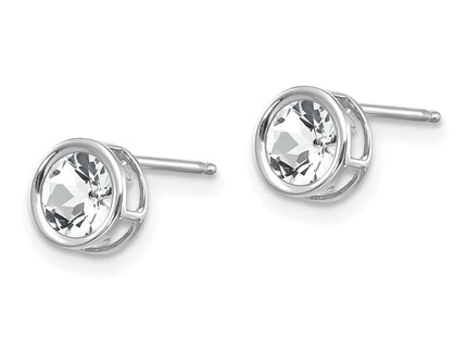 14k White Gold Earrings Style XBE256 - Classique Jewelry Inc.