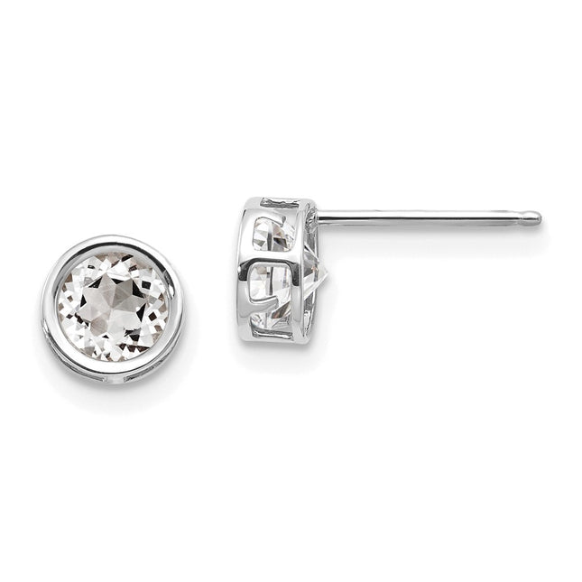 14k White Gold Earrings Style XBE256 - Classique Jewelry Inc.