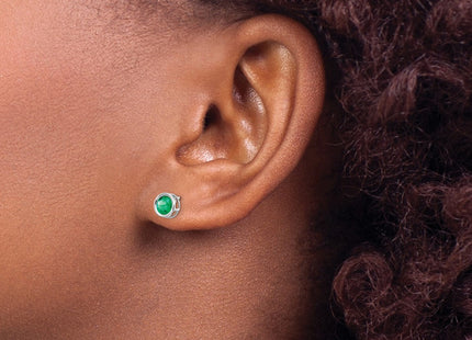 14k White Gold Earrings Style XBE257 - Classique Jewelry Inc.