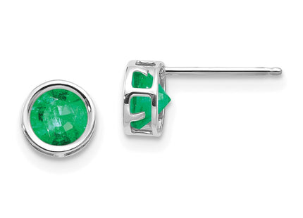 14k White Gold Earrings Style XBE257 - Classique Jewelry Inc.