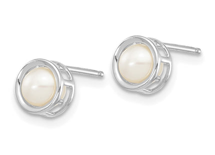 14k White Gold Earrings Style XBE258 - Classique Jewelry Inc.