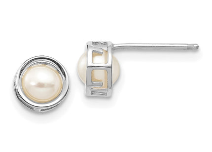 14k White Gold Earrings Style XBE258 - Classique Jewelry Inc.