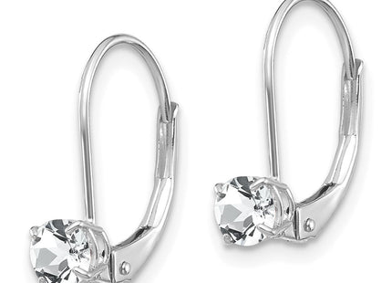 14K white gold topaz earrings, alternate view
