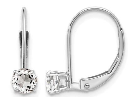 14K white gold topaz earrings