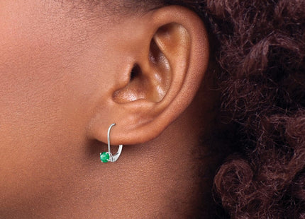 14k White Gold Earrings Style XBE269 - Classique Jewelry Inc.