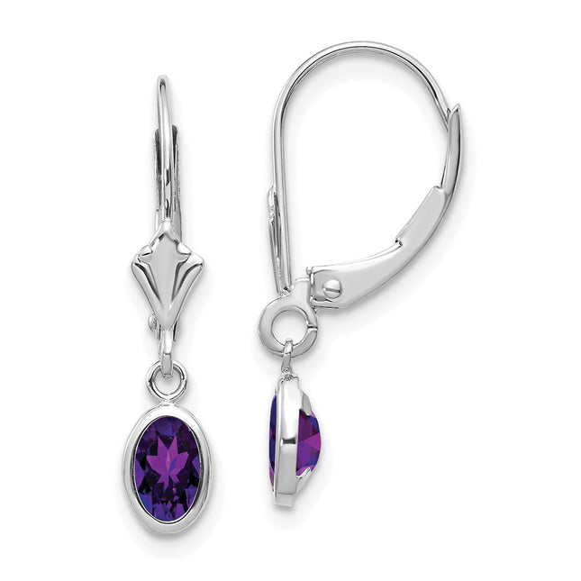 14k White Gold Earrings Style XBE290 - Classique Jewelry Inc.