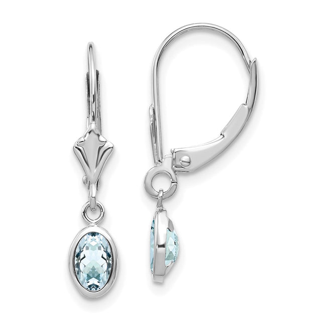 14k White Gold Earrings Style XBE291 - Classique Jewelry Inc.