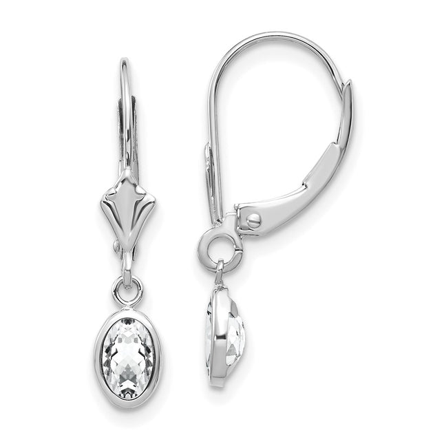 14k White Gold Earrings Style XBE292 - Classique Jewelry Inc.