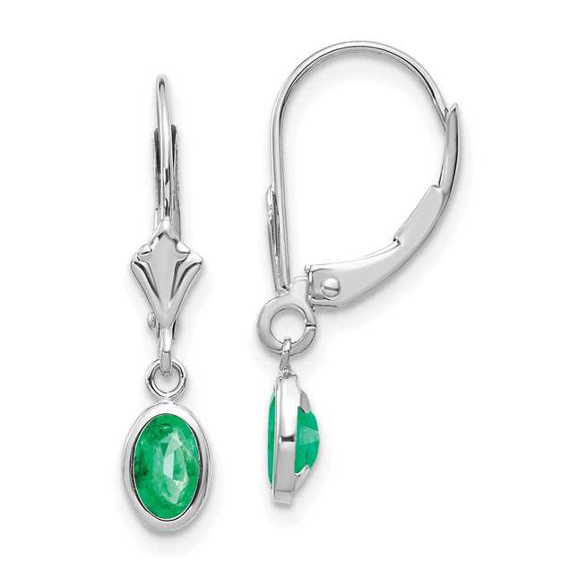 14k White Gold Earrings Style XBE293 - Classique Jewelry Inc.