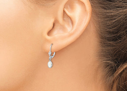 14k White Gold Earrings Style XBE298 - Classique Jewelry Inc.