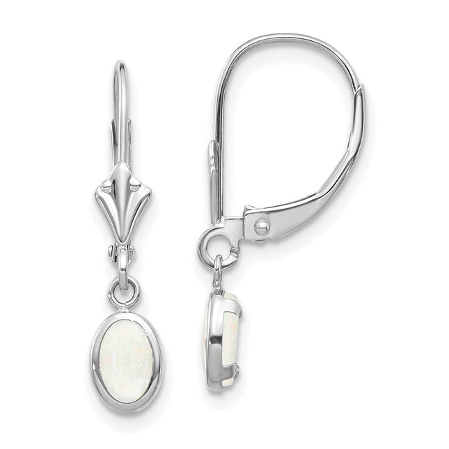 14k White Gold Earrings Style XBE298 - Classique Jewelry Inc.