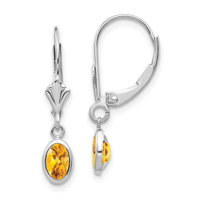 14k White Gold Earrings Style XBE299 - Classique Jewelry Inc.