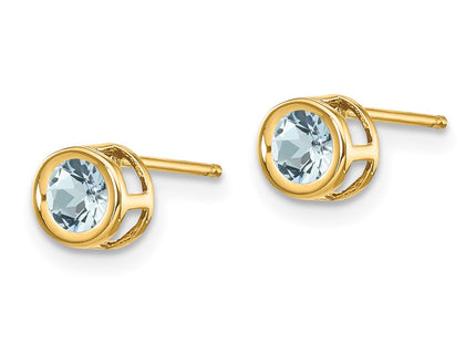 14k Yellow Gold Earrings Style XBE3 - Classique Jewelry Inc.