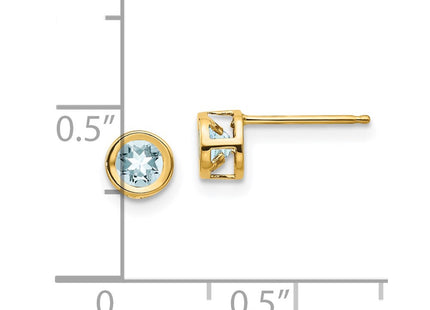 14k Yellow Gold Earrings Style XBE3 - Classique Jewelry Inc.