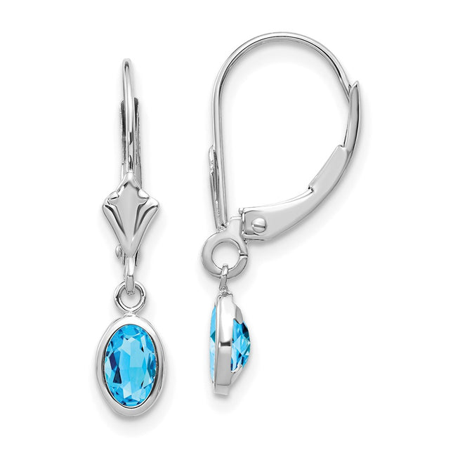 14k White Gold Earrings Style XBE300 - Classique Jewelry Inc.