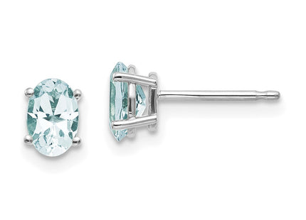 14k White Gold Earrings Style XBE303 - Classique Jewelry Inc.