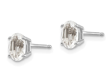 14k White Gold Earrings Style XBE304 - Classique Jewelry Inc.