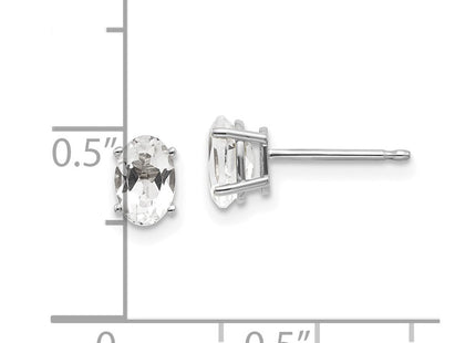 14k White Gold Earrings Style XBE304 - Classique Jewelry Inc.