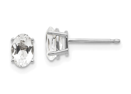 14k White Gold Earrings Style XBE304 - Classique Jewelry Inc.