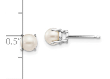 14k White Gold Earrings Style XBE306 - Classique Jewelry Inc.