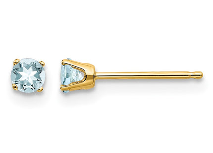 14K gold aquamarine earrings
